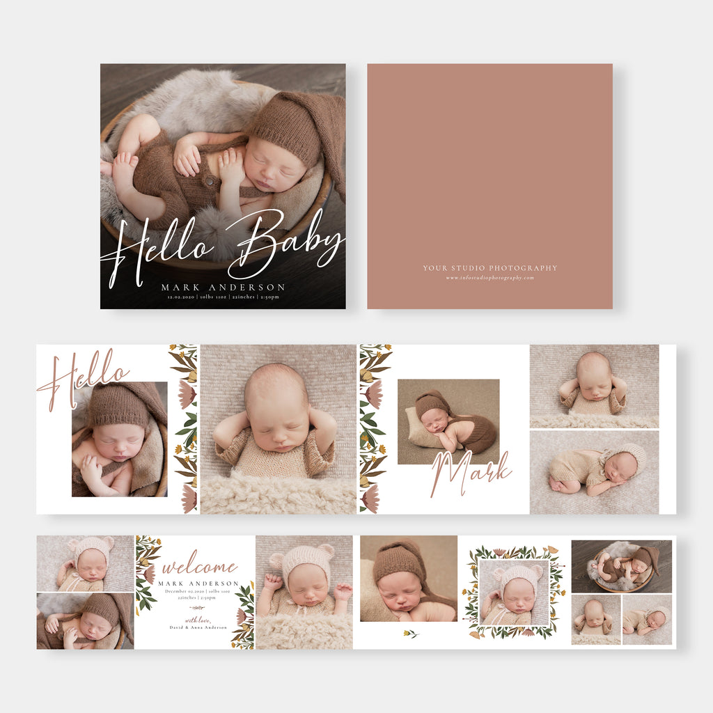 Sweet Baby - Newborn Mini Accordion Album Template-Template-Salsal Design