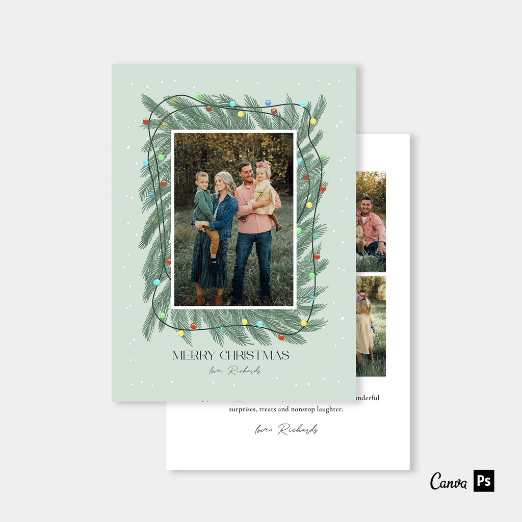 Olive Green - Christmas Card Template-Christmas Card-Salsal Design
