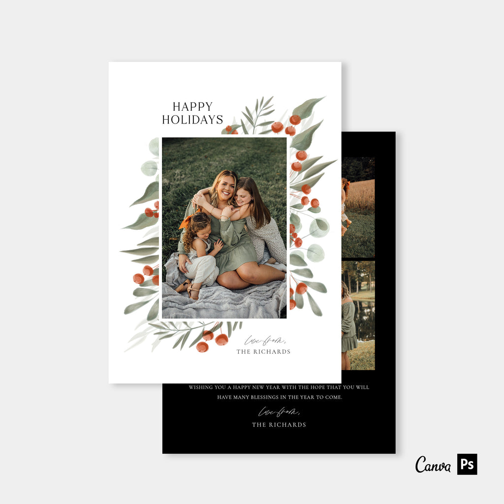 Side By Side - Christmas Card Template-Christmas Card-Salsal Design