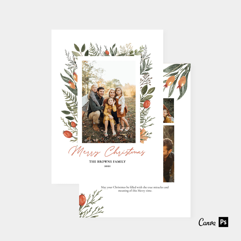 A Peaceful Family - Christmas Card Template-Template-Salsal Design