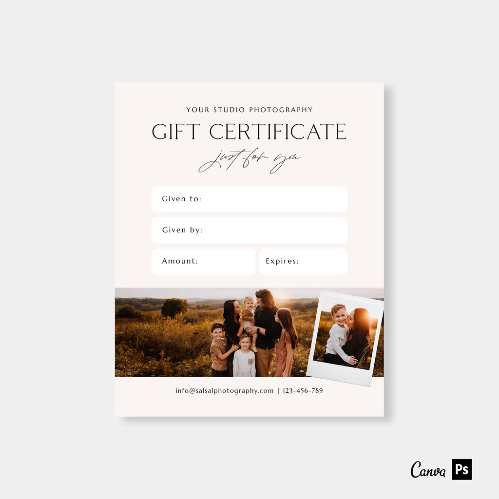 Joyful - Photographer Digital Gift Certificates Template-Template-Salsal Design