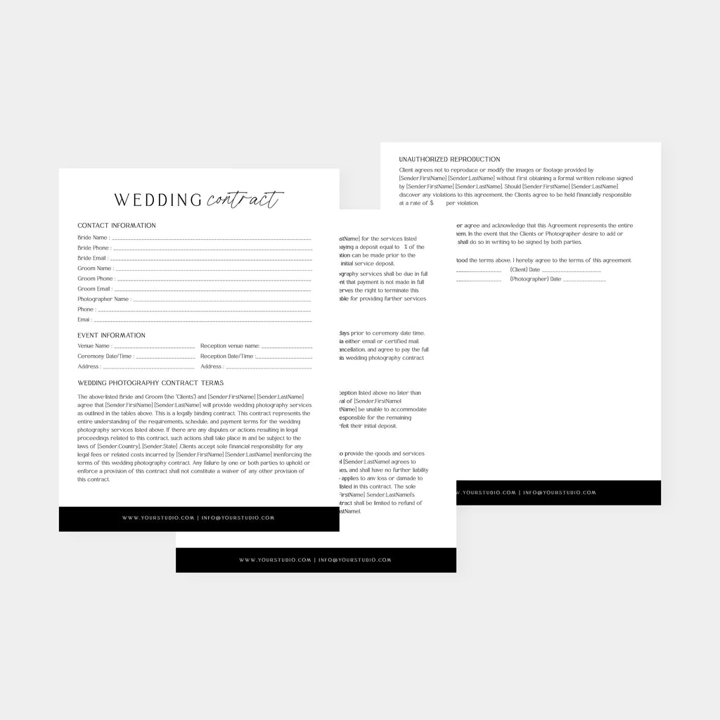 Simple - Wedding Photography Contract Template-Template-Salsal Design