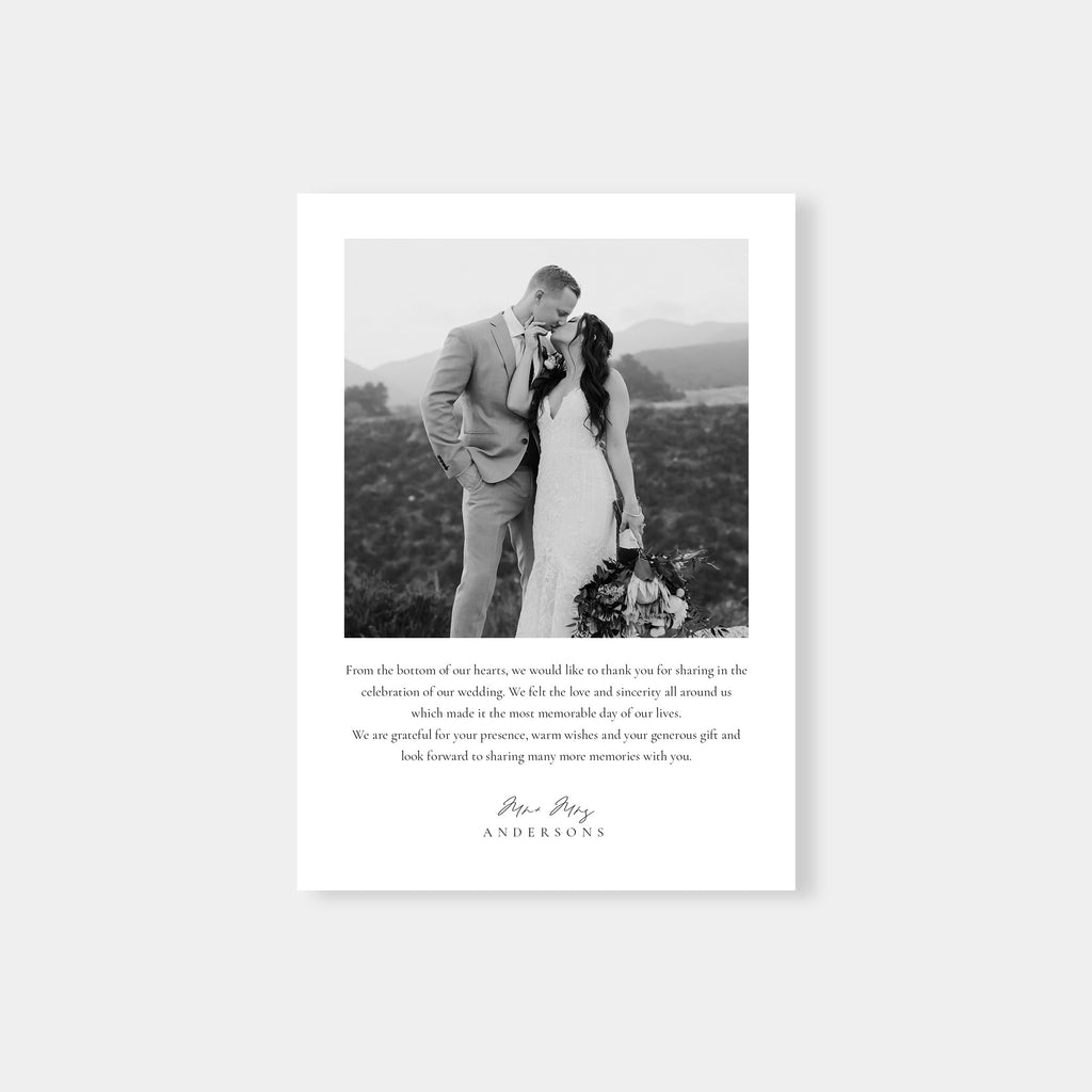 Simple - Wedding Thank You Card Template-Template-Salsal Design