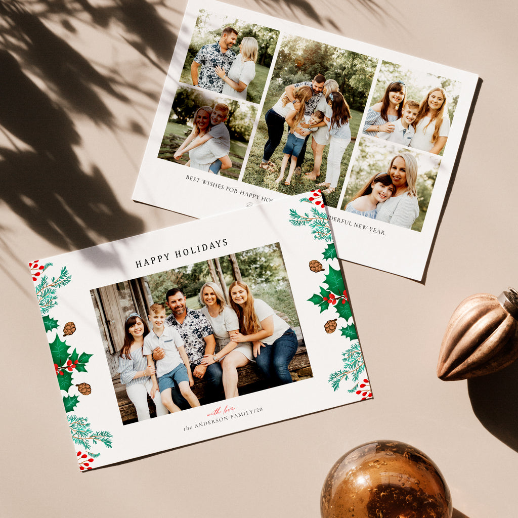 Floral Frame - Holiday Card-Template-Salsal Design