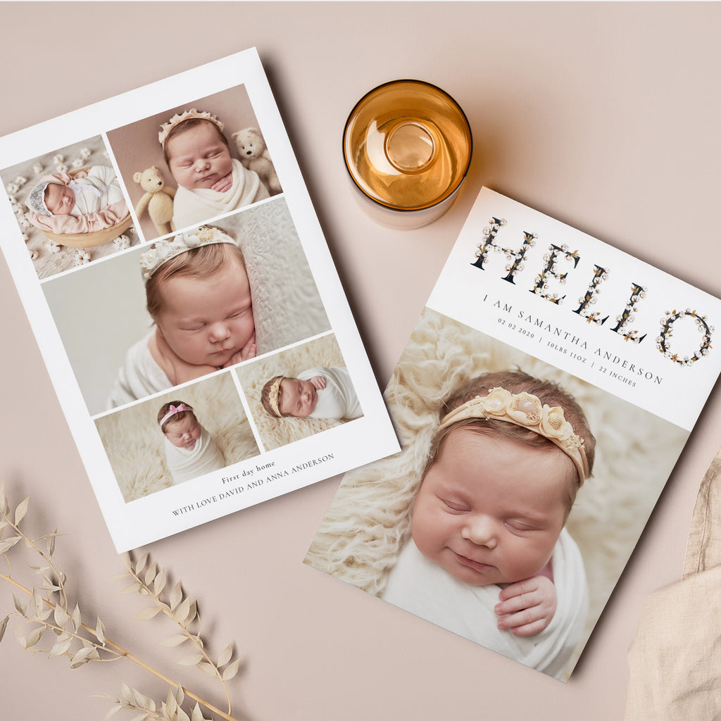 Hello Magnolia - Birth Announcement Template-Template-Salsal Design