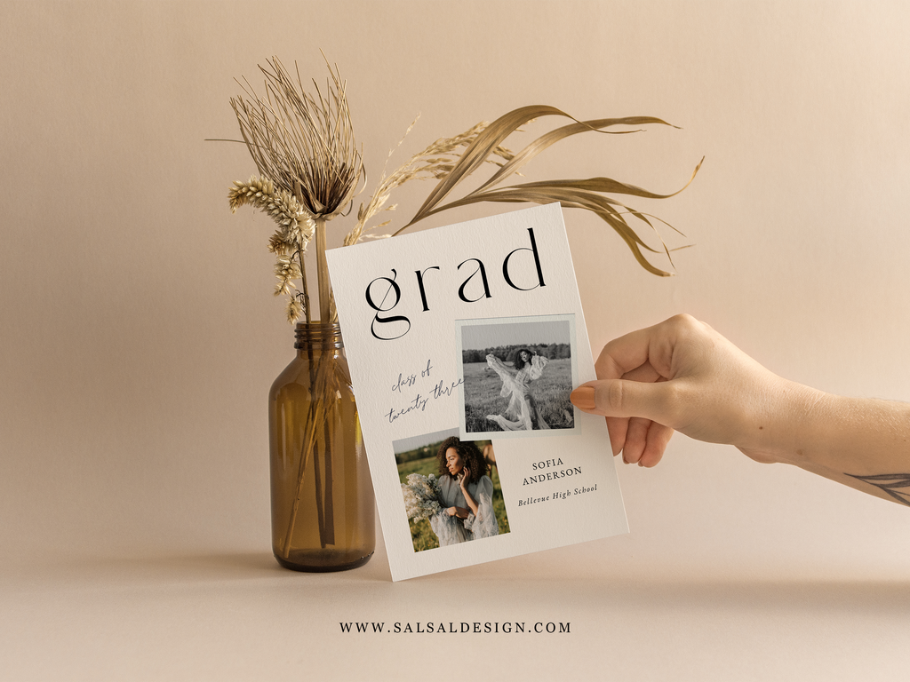 Graduation Greeting Card - Graduation Announcement Template-Template-Salsal Design
