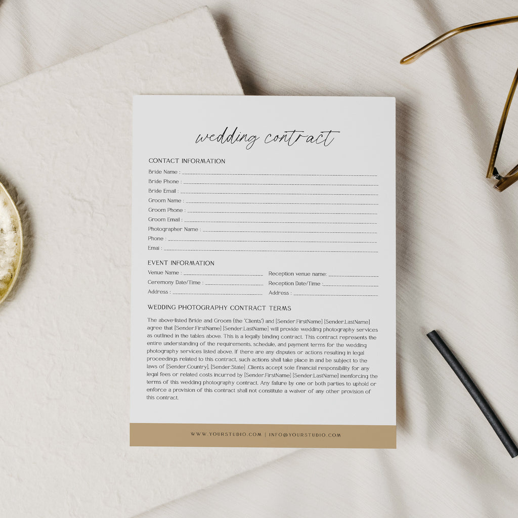 Professional - Wedding Photography Contract Template-Template-Salsal Design
