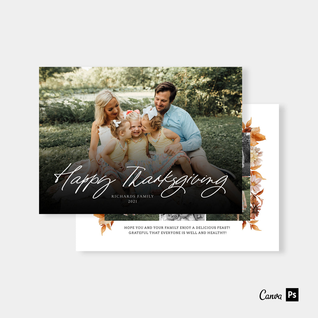 Joyful Family - Thanksgiving Card-Template-Salsal Design