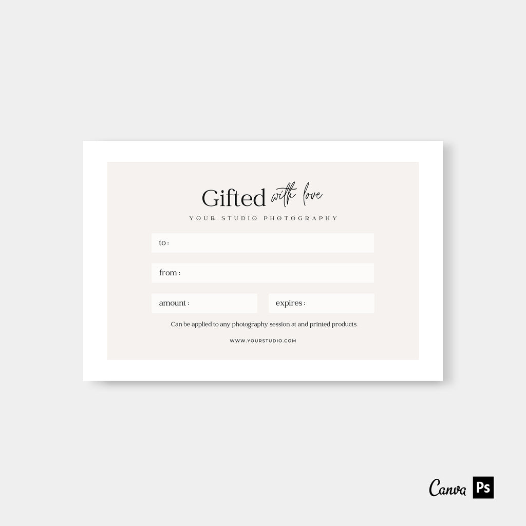 Simple But Bold - Photographer Gift Certificates Template-Template-Salsal Design