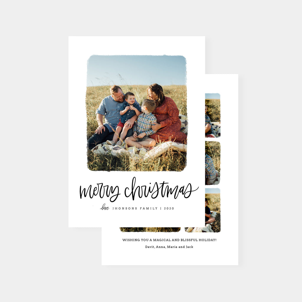 Minimal script - Christmas Card Template-Template-Salsal Design