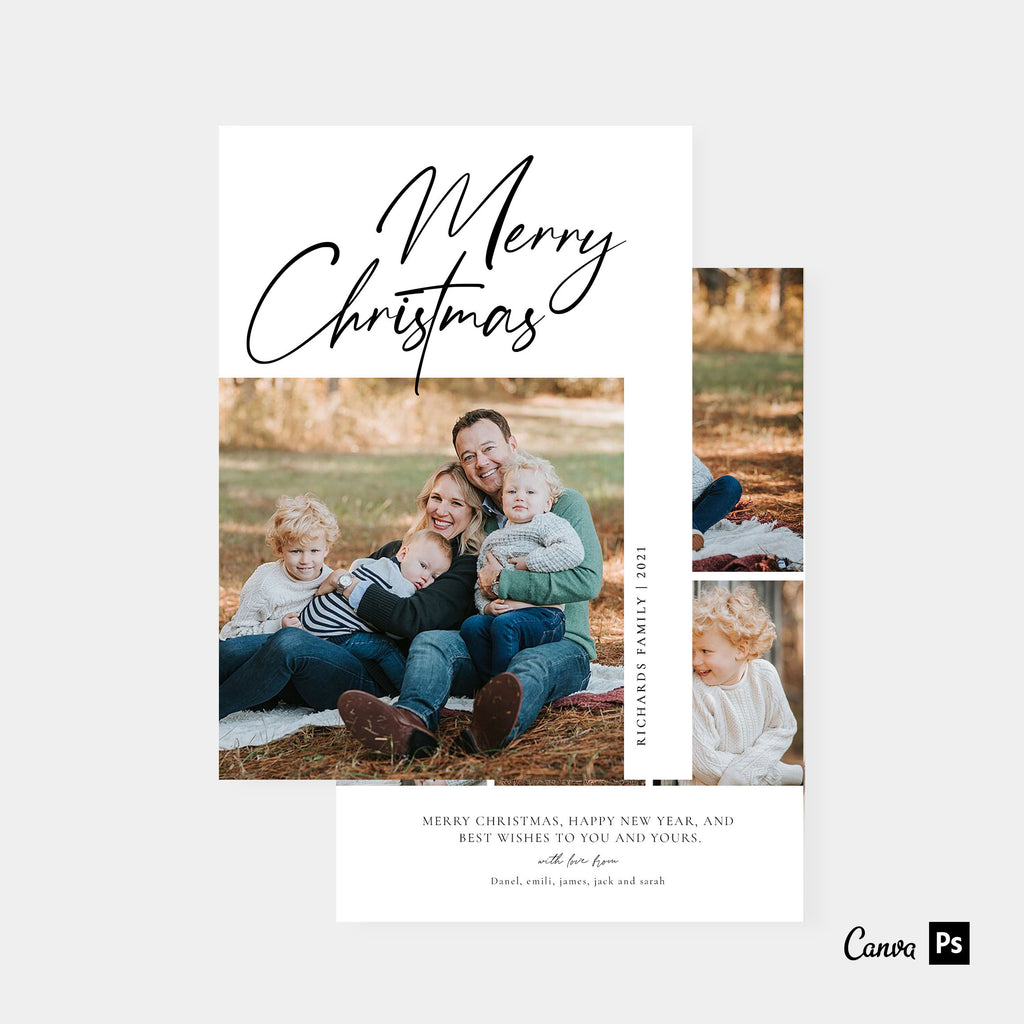 Overjoy Family - Christmas Card Template-Template-Salsal Design