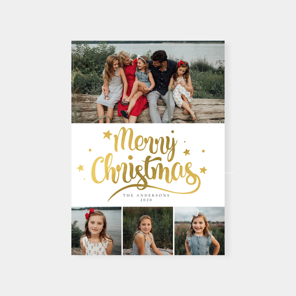 Gold Christmas - Christmas Card Template-Template-Salsal Design