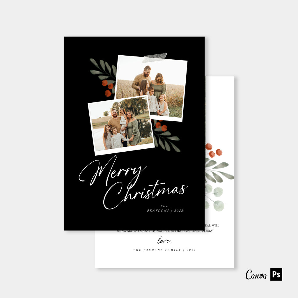 Berry Blossom - Christmas Card Template-Christmas Card-Salsal Design
