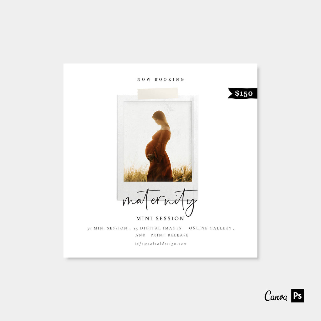 Polaroid - Maternity Mini Session Template-Template-Salsal Design