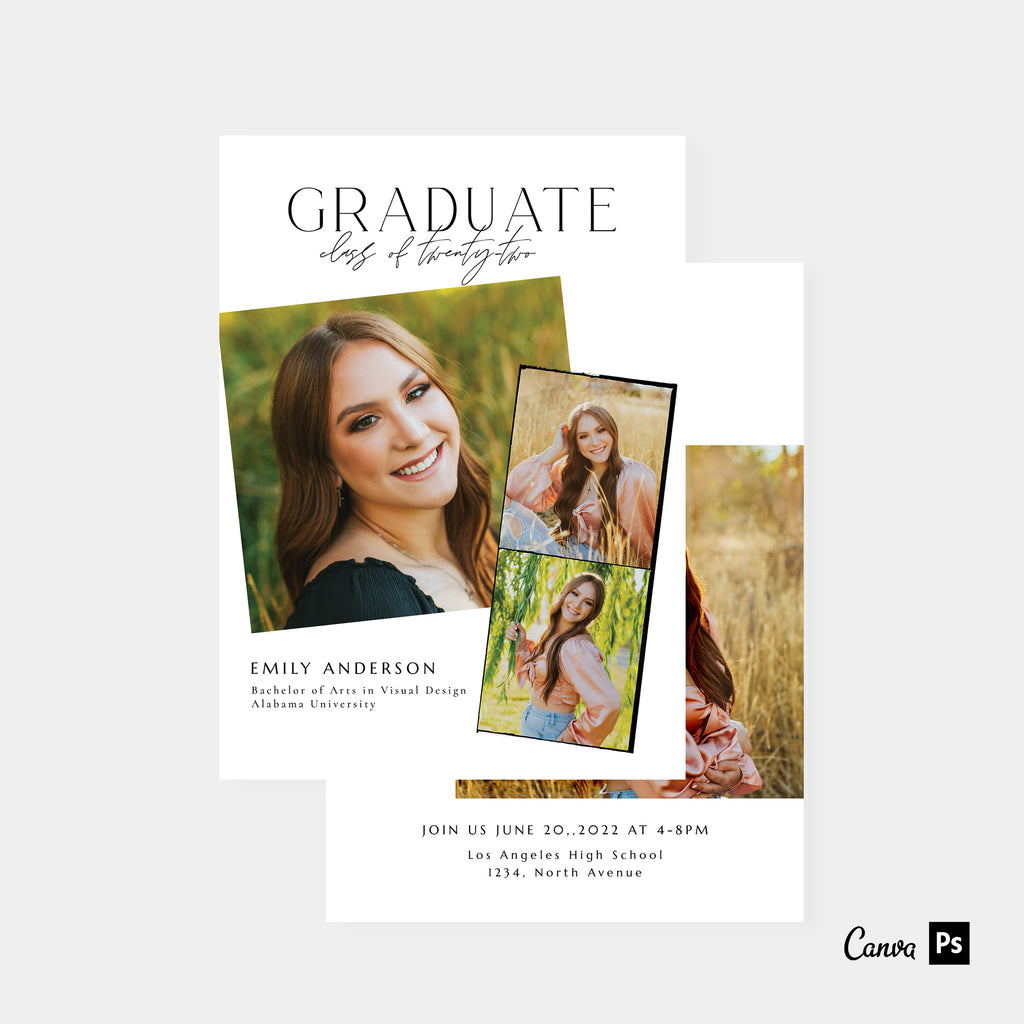 Chic Collage - Graduation Announcement Template-Template-Salsal Design