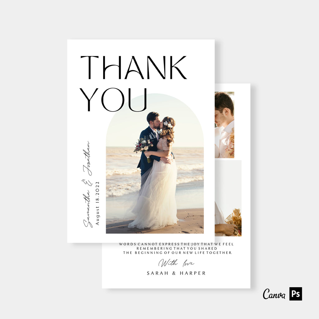 Everlasting - Wedding Thank You Card Template-Template-Salsal Design