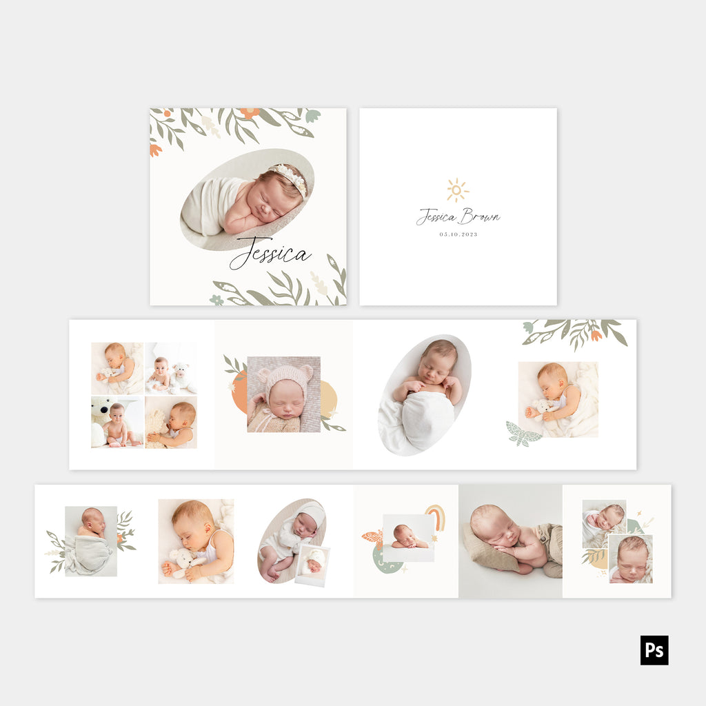 Welcome - Newborn Mini Accordion Album Template-Template-Salsal Design