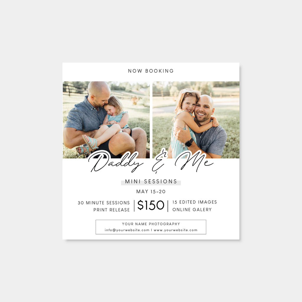 Family Moment - Daddy & Me Mini Session Template-Template-Salsal Design