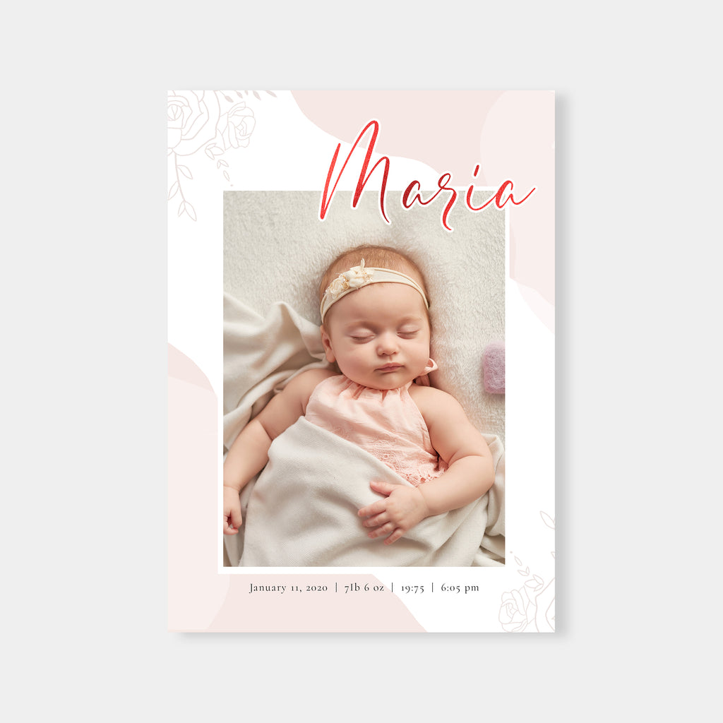 Little Maria - Birth Announcement Template-Template-Salsal Design