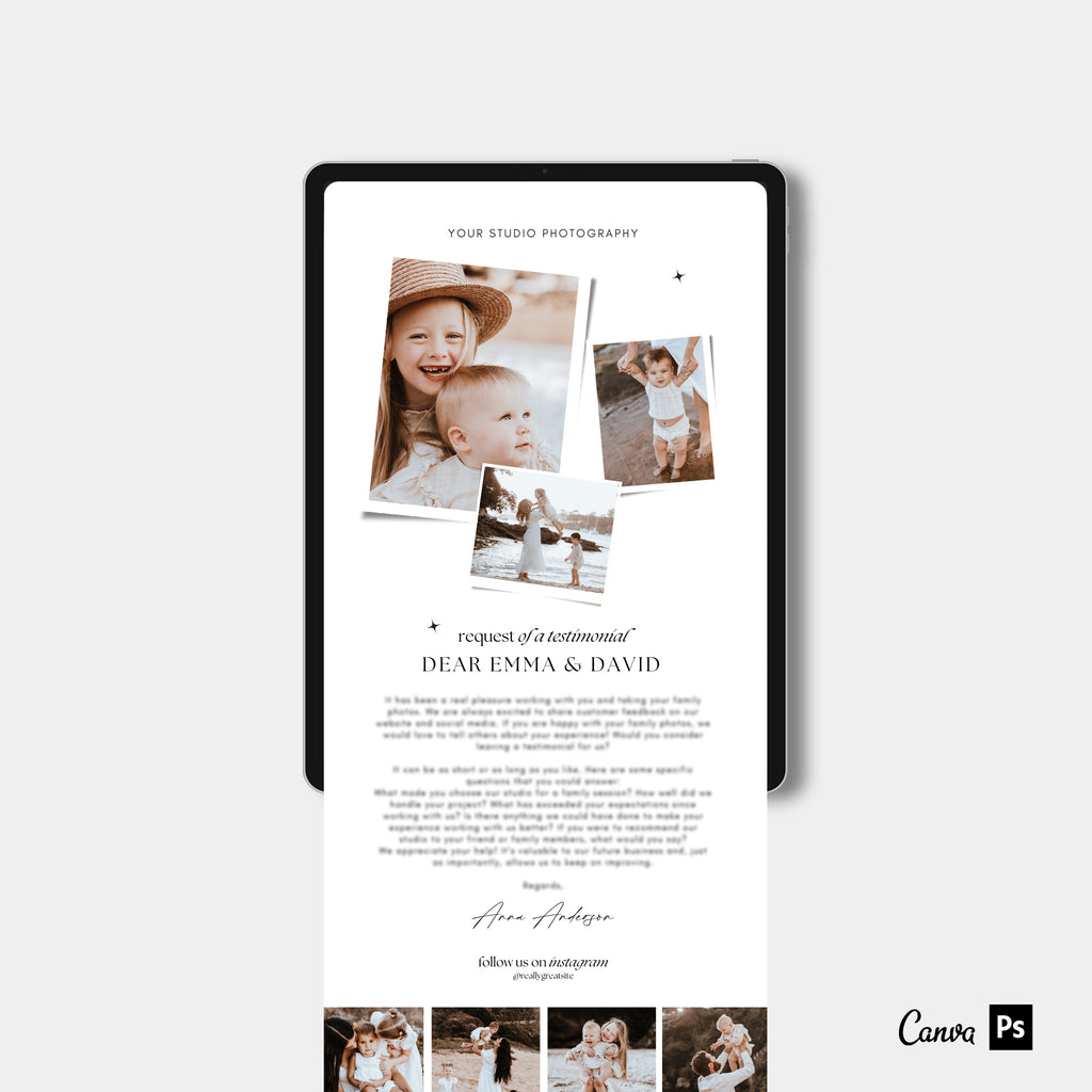 Sonoran - Photography Client Testimonial Email Template-Template-Salsal Design