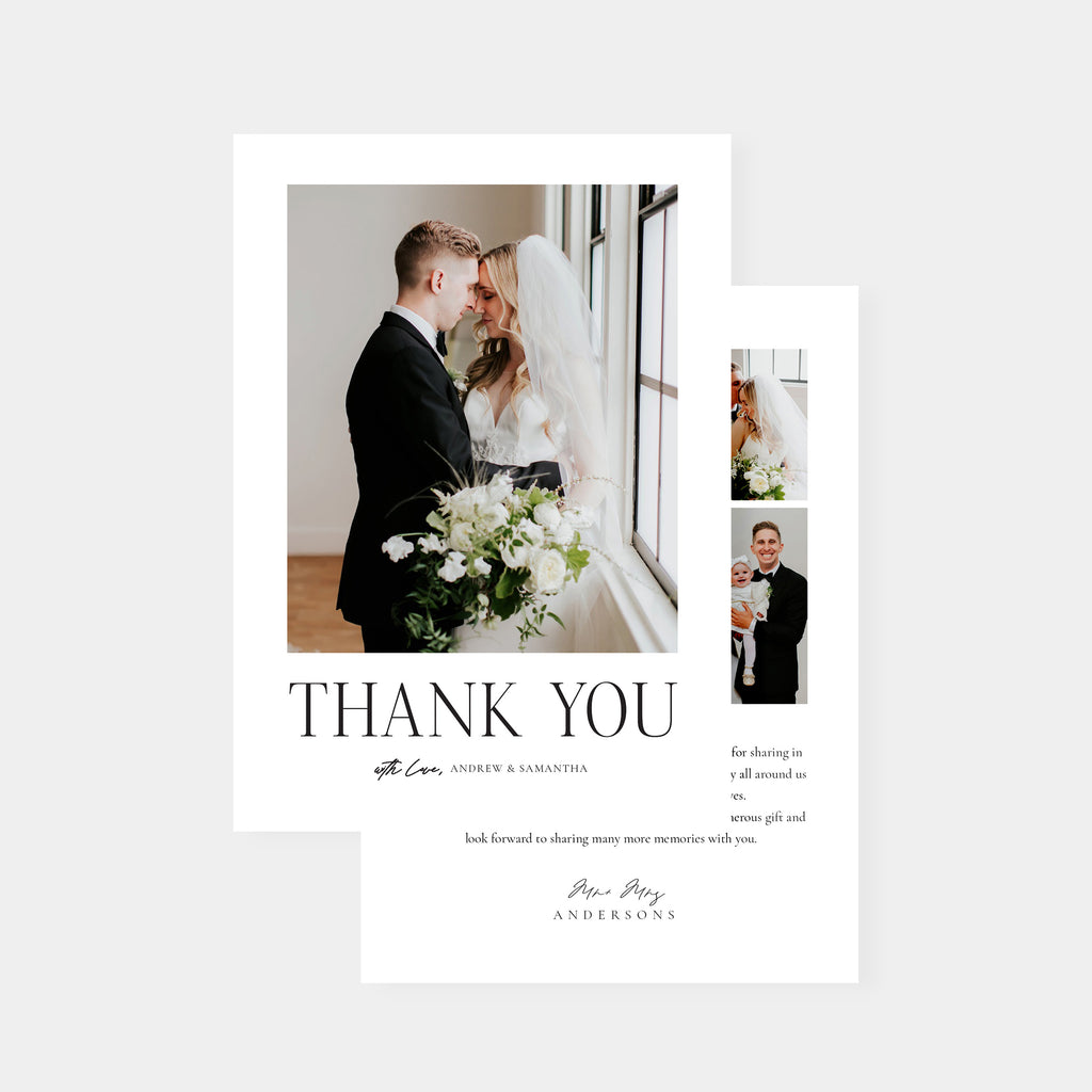 Classic - Wedding Thank You Card-Template-Salsal Design