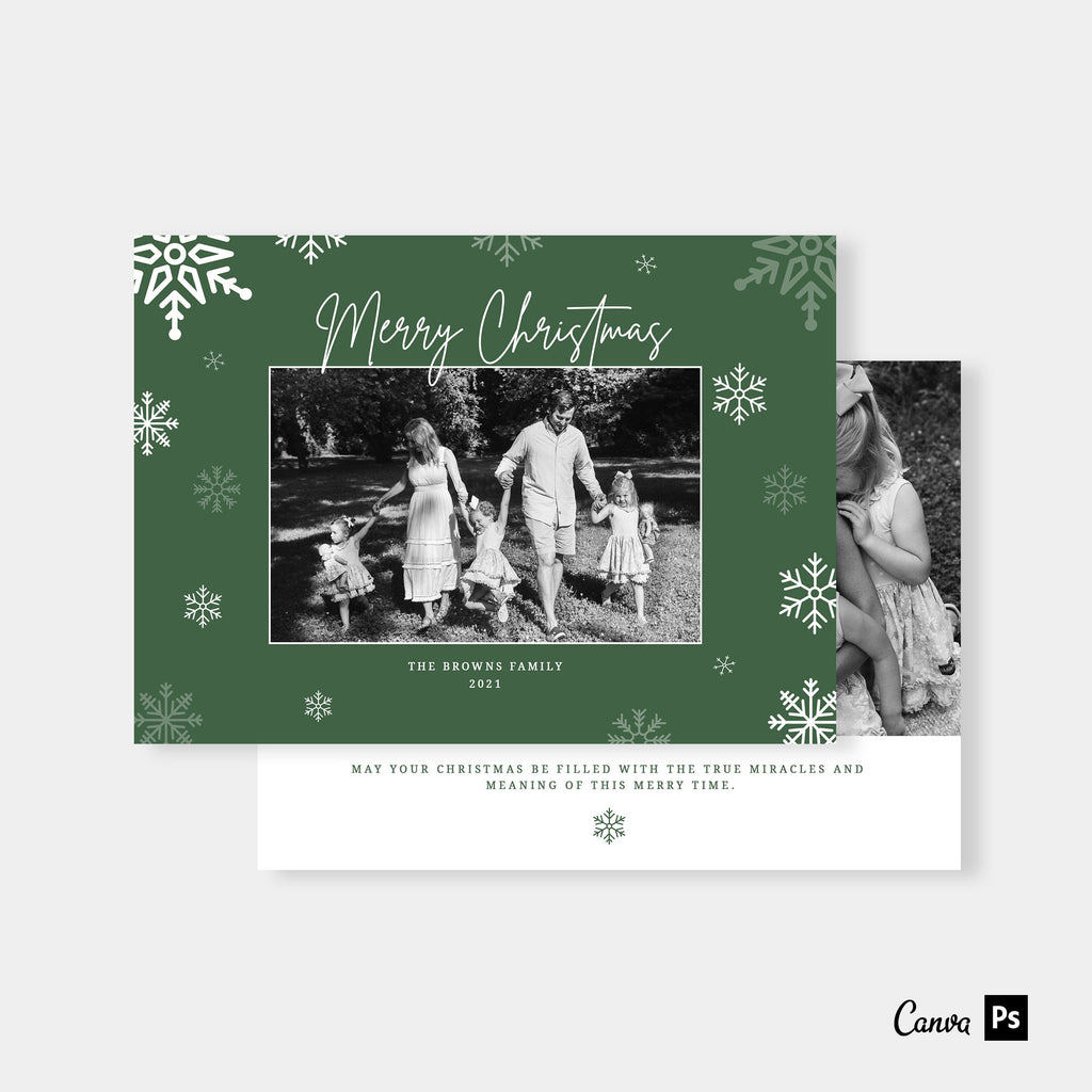 Snowflake - Christmas Card Template-Template-Salsal Design