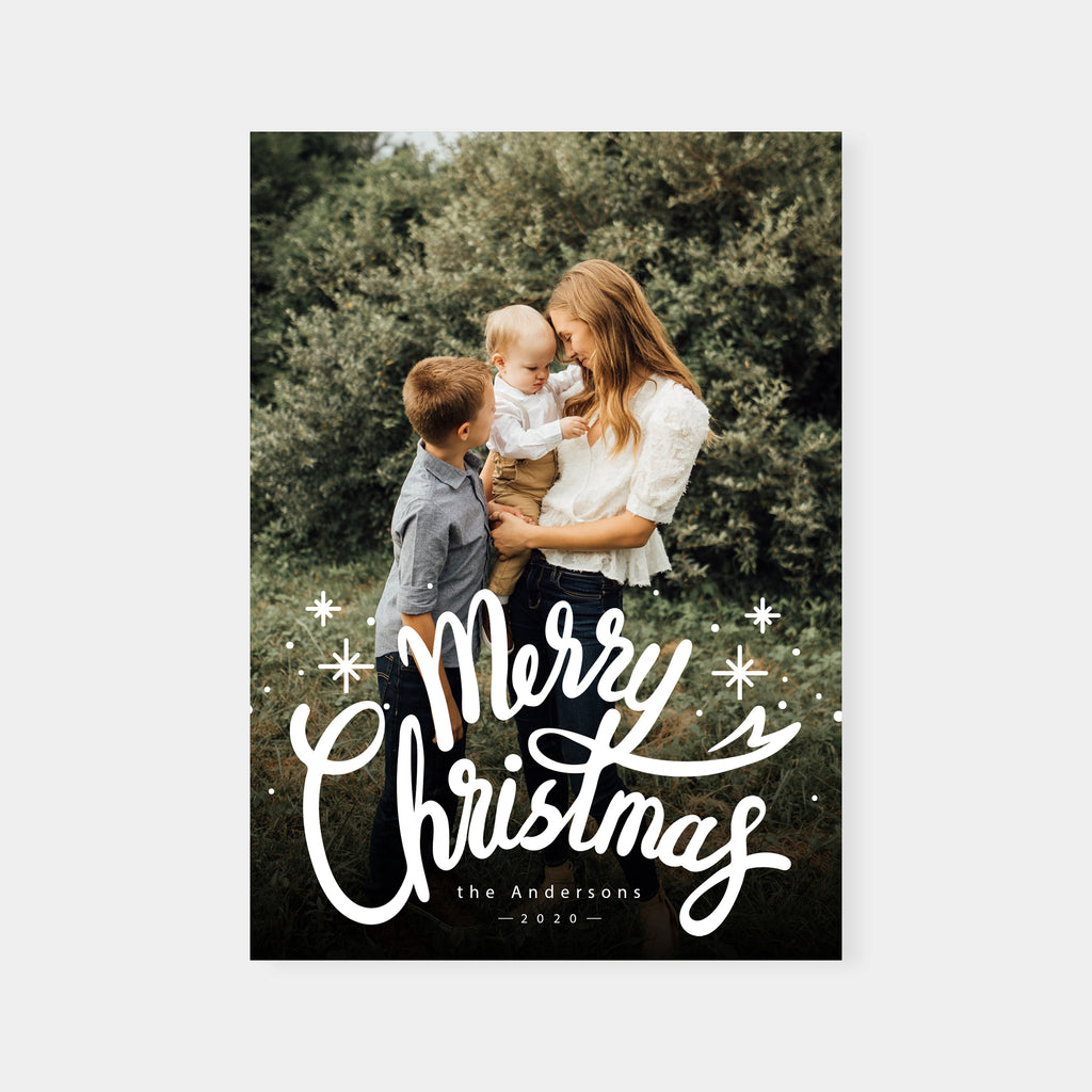 Bright Hand-lettering - Christmas Card Template-Template-Salsal Design