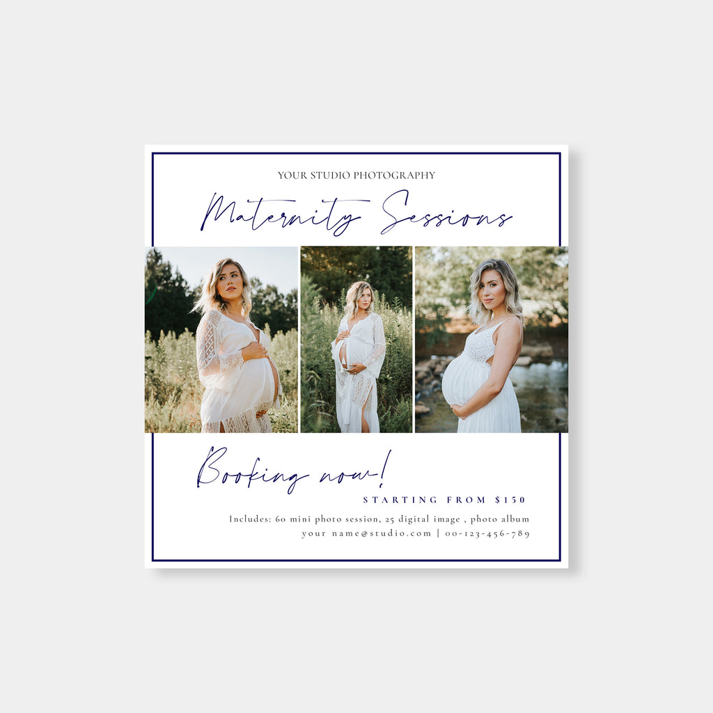 Blue Ink - Maternity Mini Session Template-Template-Salsal Design