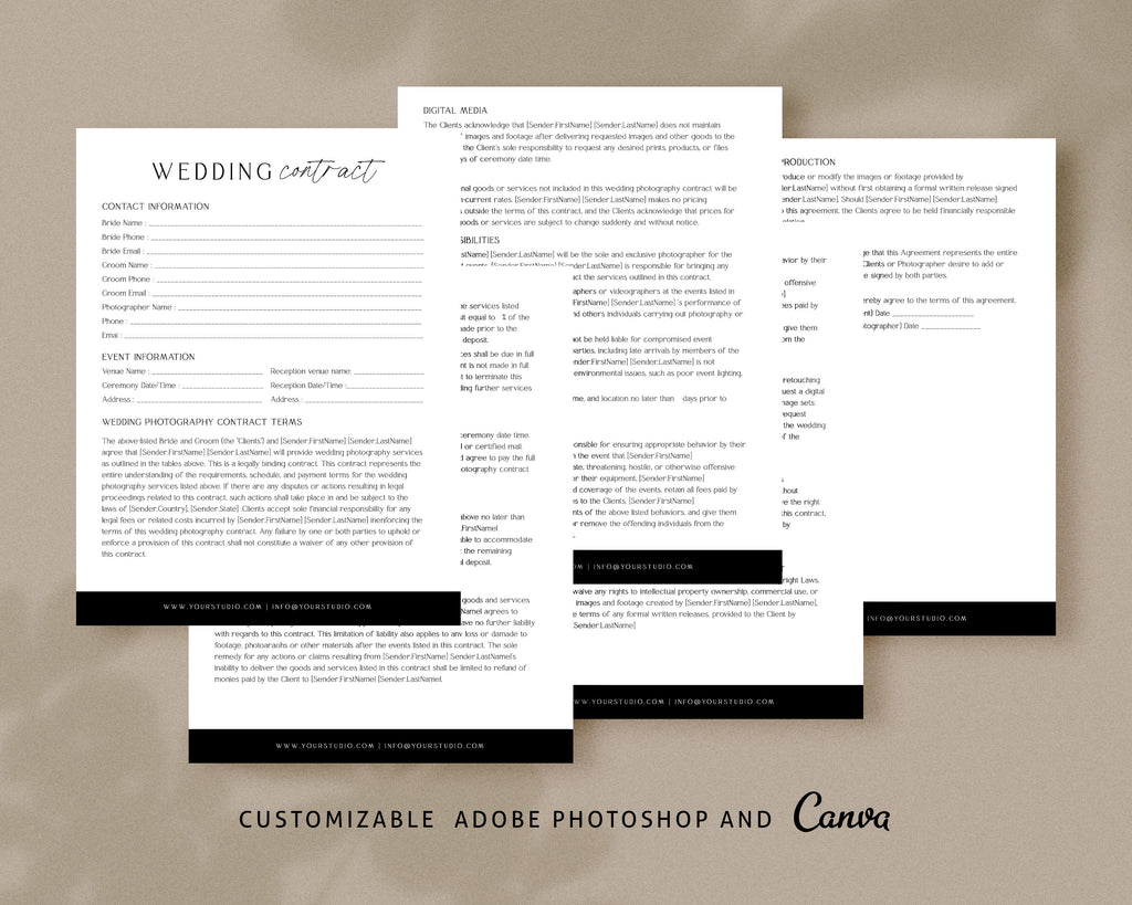Simple - Wedding Photography Contract Template-Template-Salsal Design