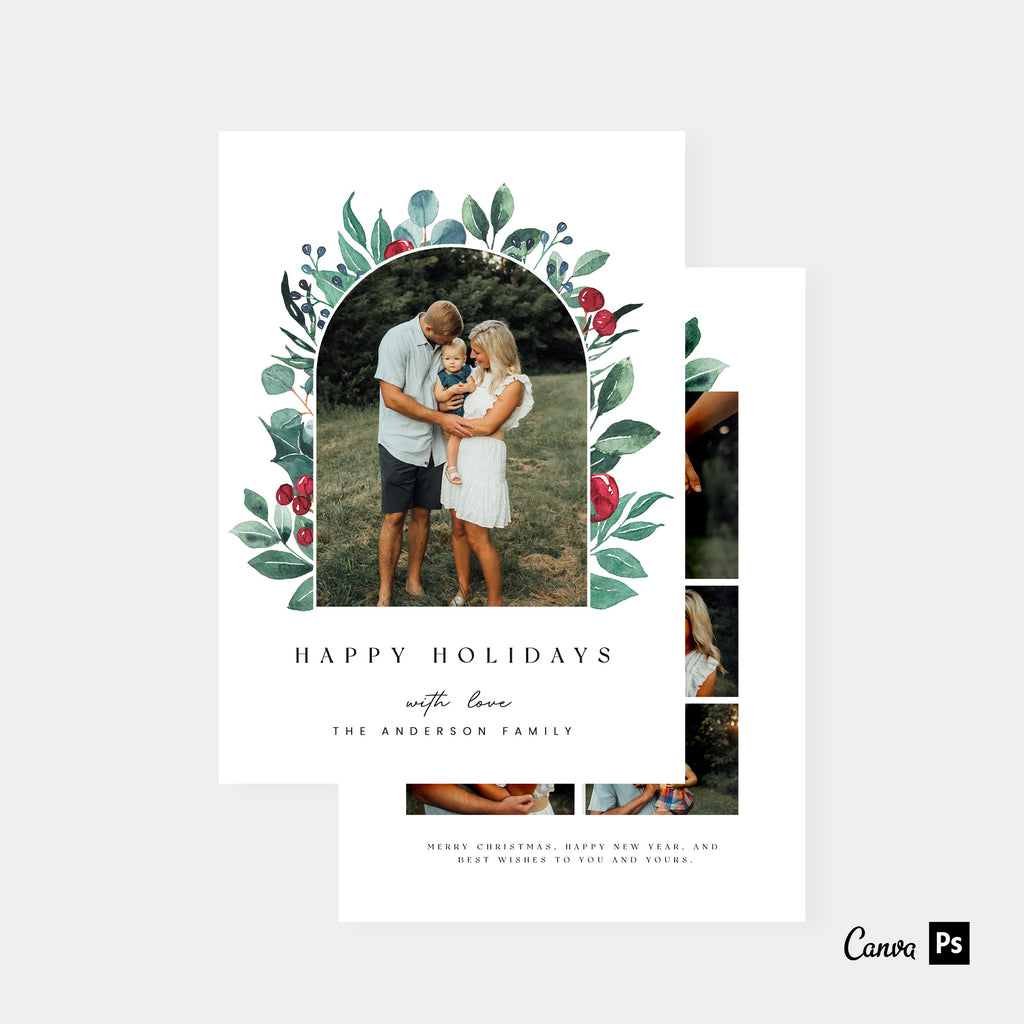 Framed Blessings - Holiday Card Template-Template-Salsal Design