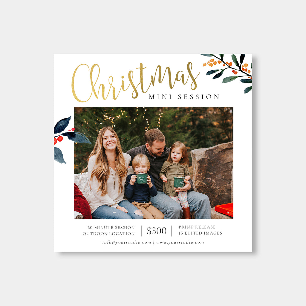 Happy Moment - Christmas Mini Session Template-Template-Salsal Design