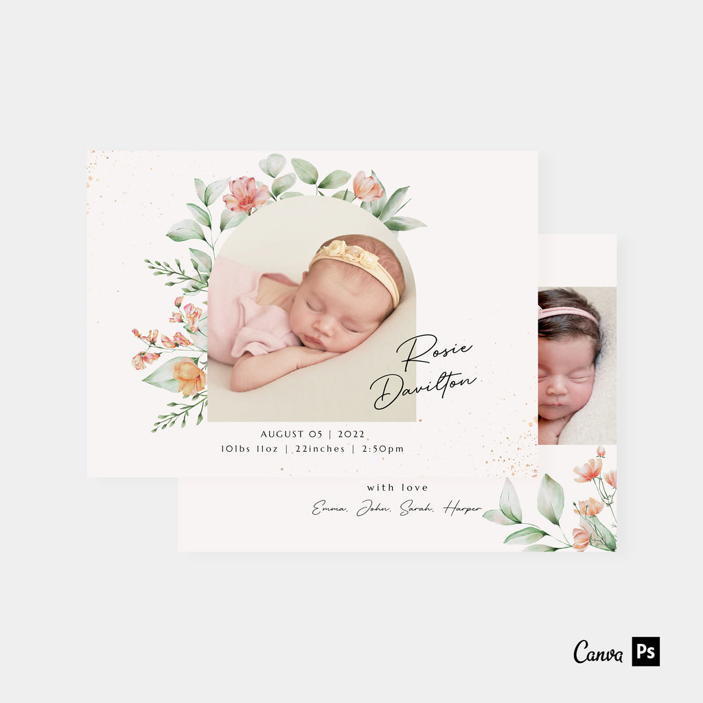 Sweet Day - Birth Announcement Template-Template-Salsal Design