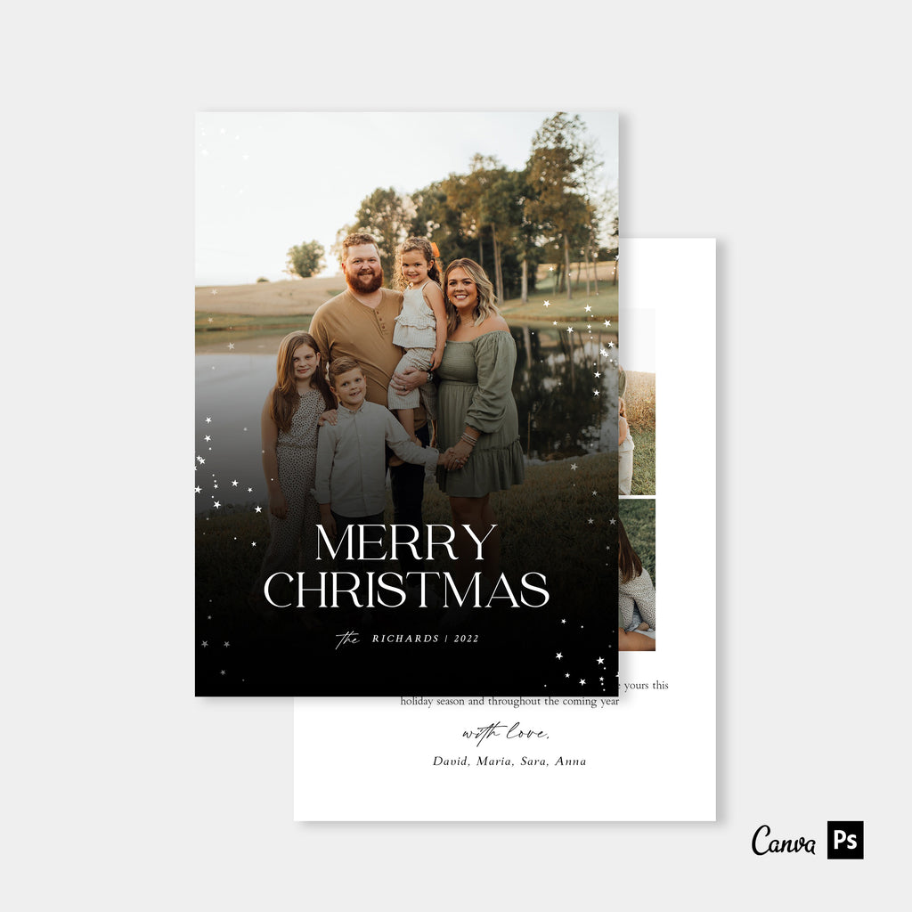 Golden Hours - Christmas Card Template-Christmas Card-Salsal Design