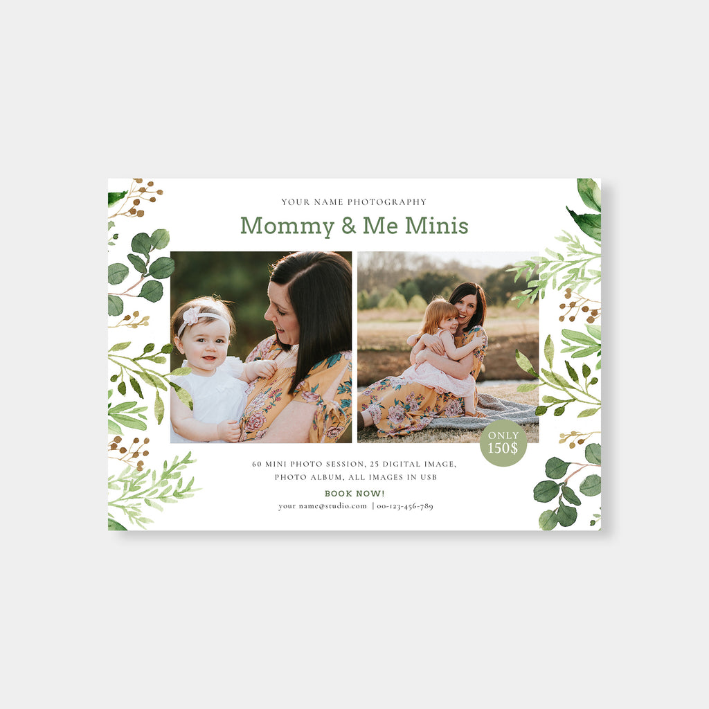 Greenish - Mommy & Me Mini Session Template-Template-Salsal Design