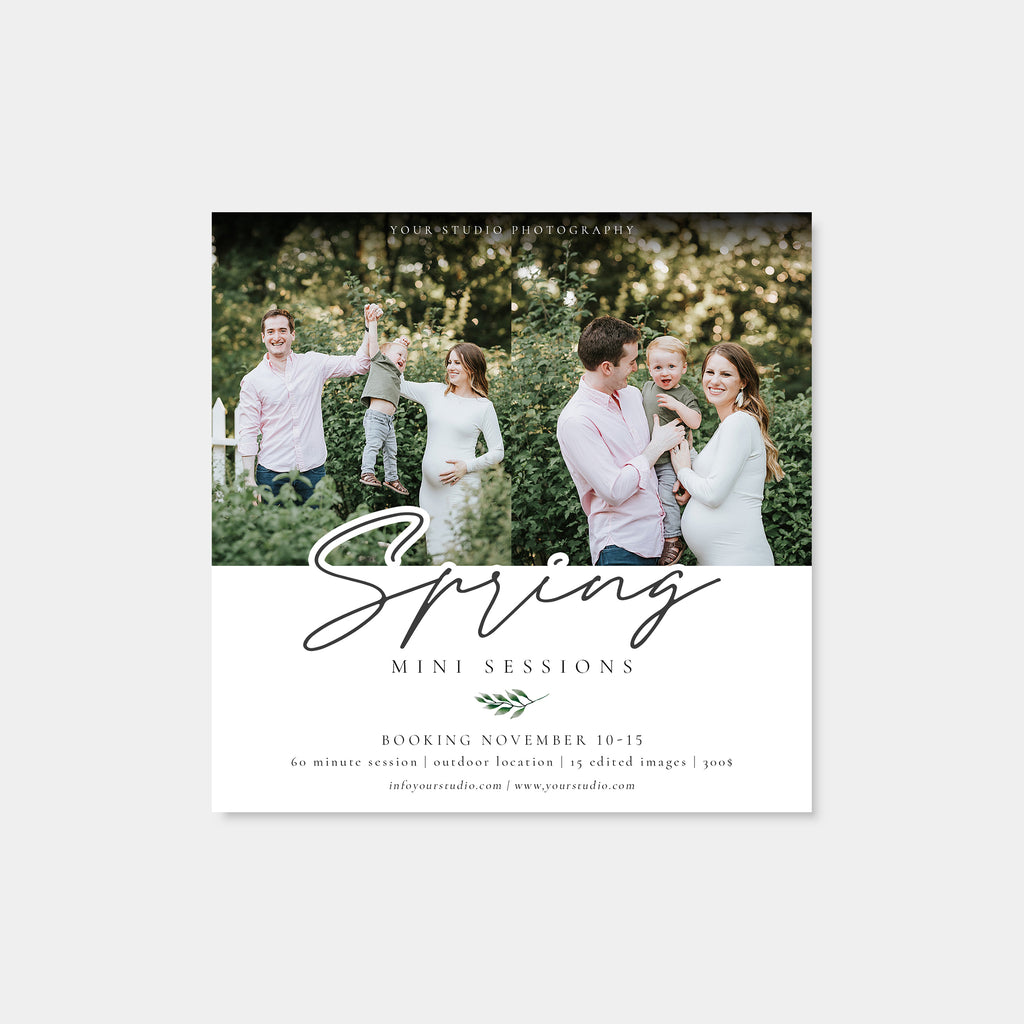 Happy Family - Spring Mini Session Template-Template-Salsal Design