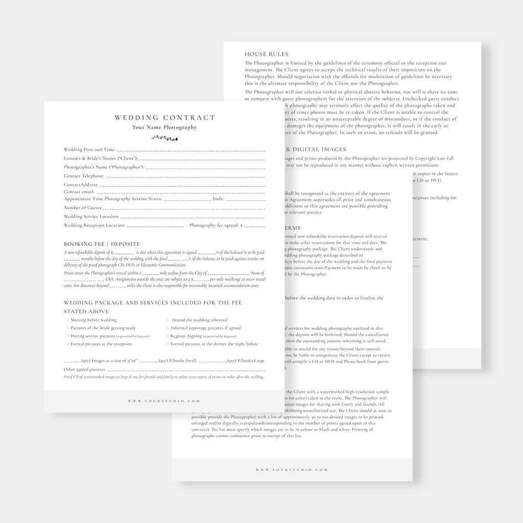Wedding Photography Contract Template-Template-Salsal Design