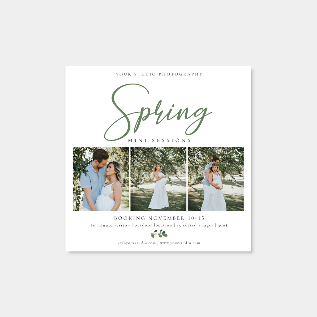 Spring Blossoms - Spring Mini Session Template-Template-Salsal Design