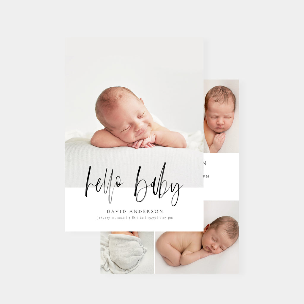 Hello Baby - Birth Announcement Template-Template-Salsal Design