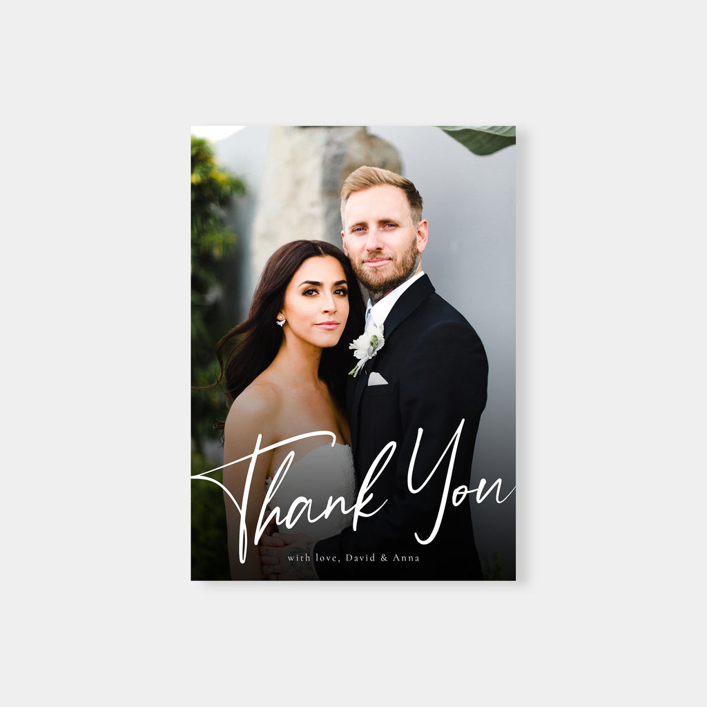 Hand Lettered Thanks - Wedding Thank You Card Template-Template-Salsal Design