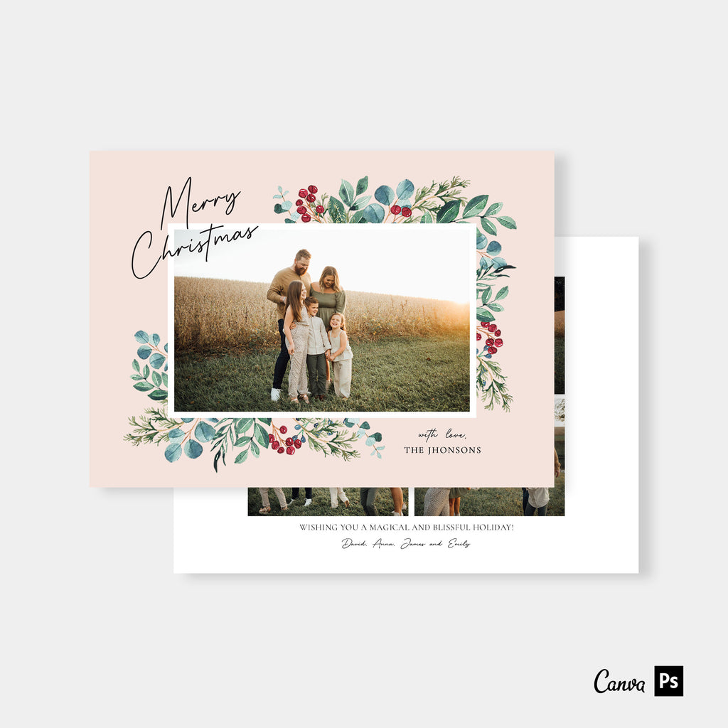Christmas Garden - Christmas Card Template-Template-Salsal Design
