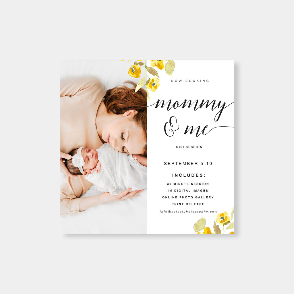 Flower - Mommy & Me Mini Session Template-Template-Salsal Design