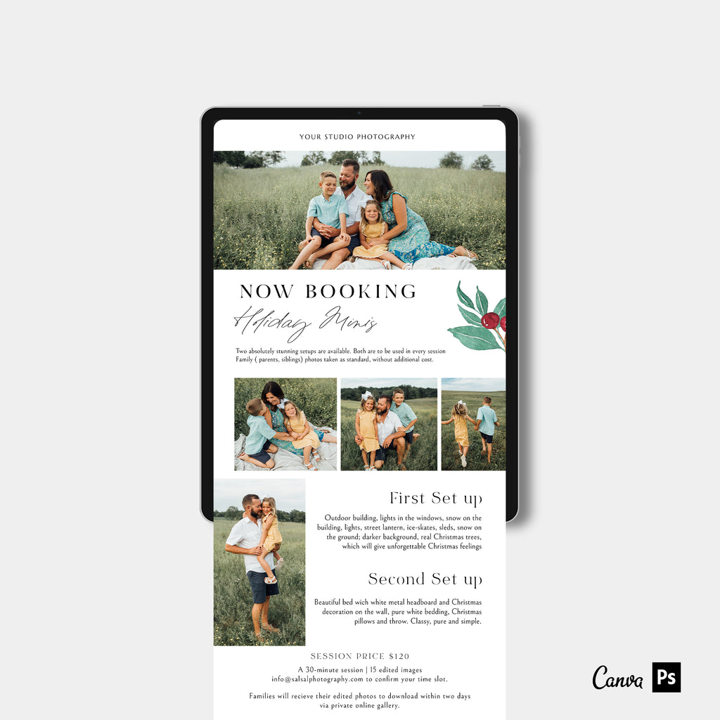 Blooming Year - Holiday Mini Session Email Marketing-Template-Salsal Design
