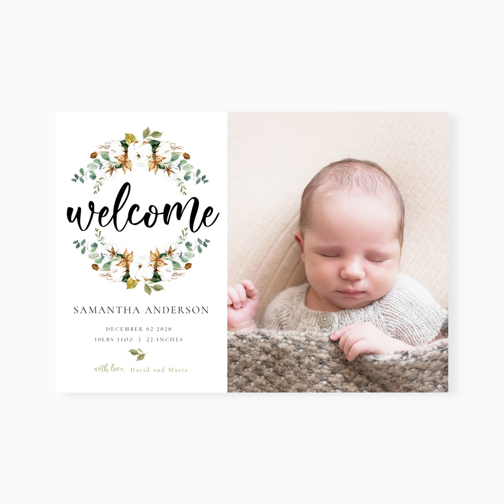 Welcome Baby - Birth Announcement Template-Template-Salsal Design