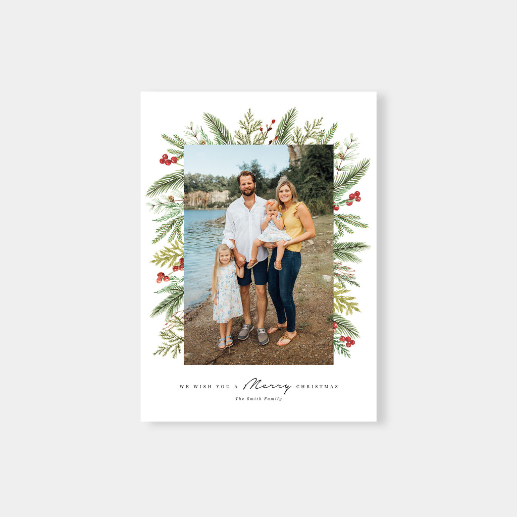 Merry Berry | Vertical - Christmas Card Template-Template-Salsal Design