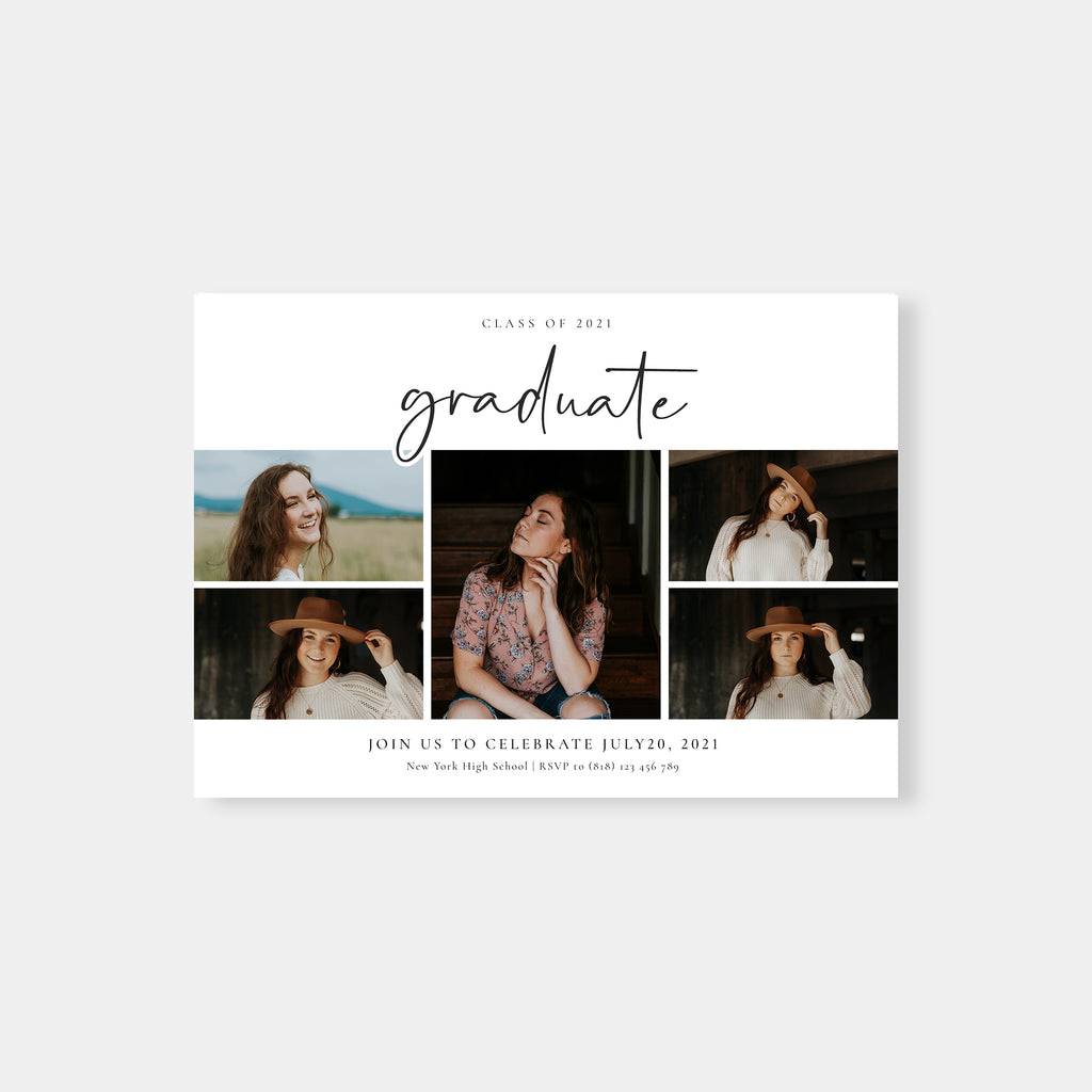 Scripted Name - Graduation Announcement Template-Template-Salsal Design