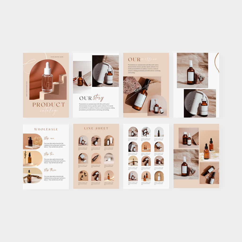Arc Layout Collage - Line Sheet Canva Template-Salsal Design
