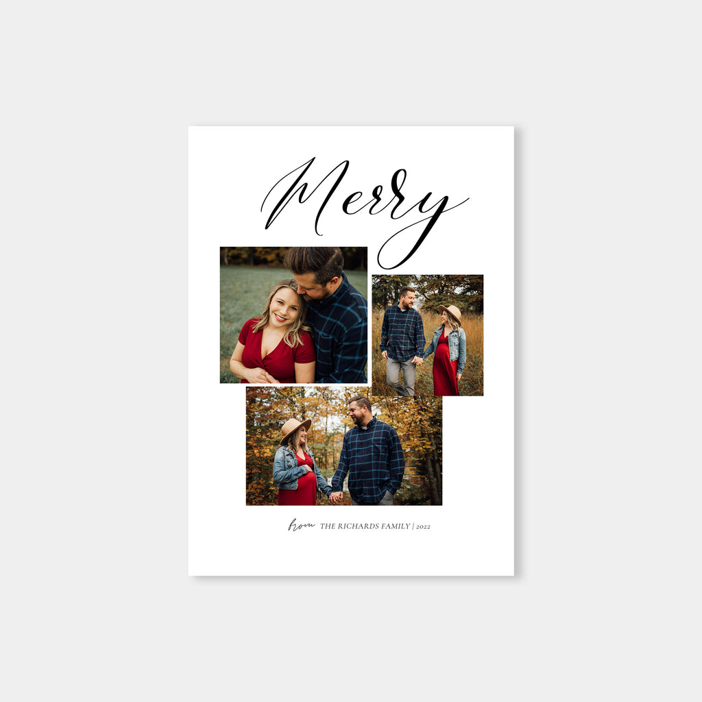 Simply happy - Christmas Card Template-Christmas Card-Salsal Design