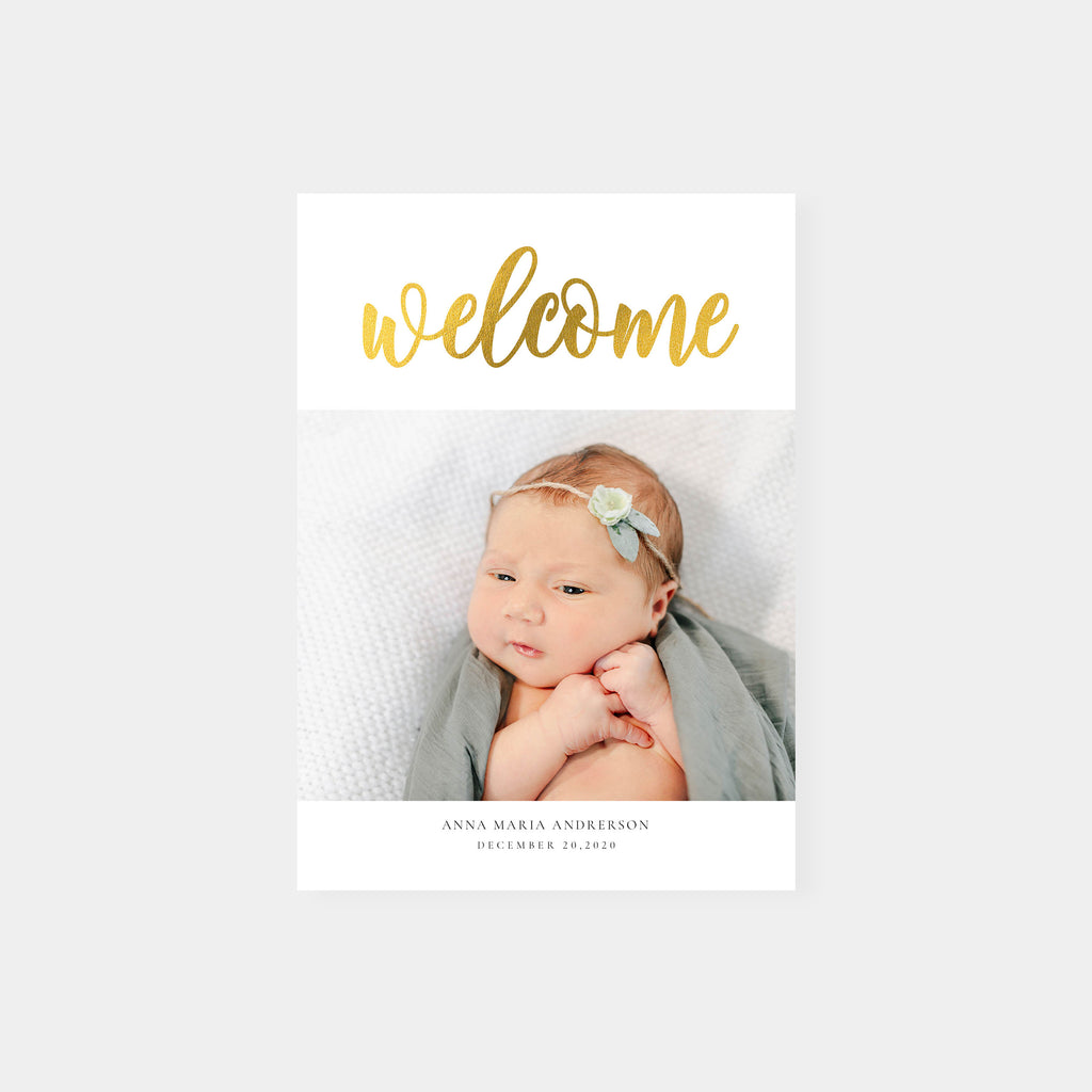 Welcome Maria - Birth Announcement Template-Template-Salsal Design