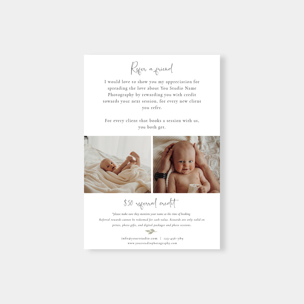 Lots of Love - Photography Referral Card-Template-Salsal Design