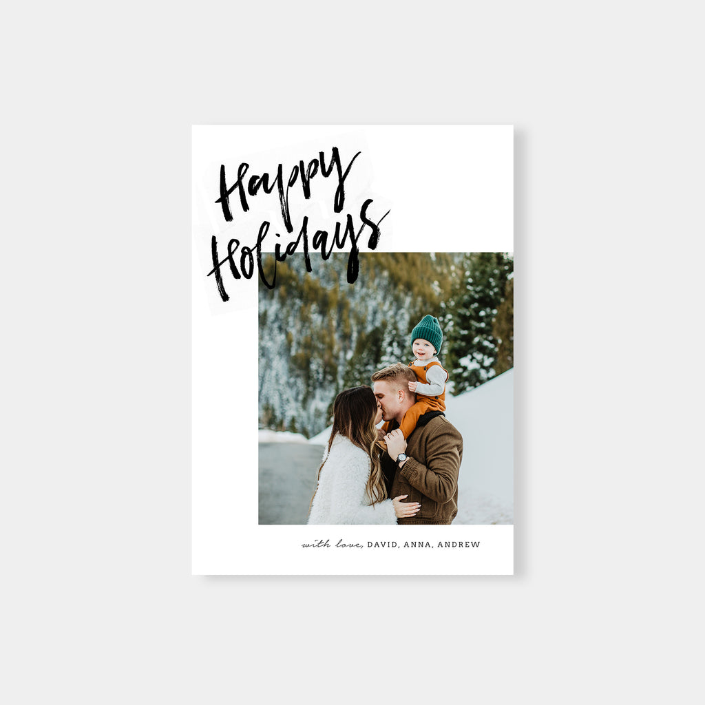 Beside The Mountain - Holiday Card-Template-Salsal Design